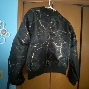 Black windbreaker